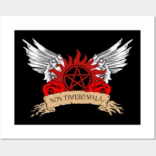 Supernatural NON TIMEBO MALA Roses Wings Posters and Art